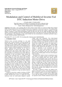 Modulation and Control of Multilevel Inverter Fed DTC Induction
