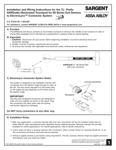 Installation and Wiring Instructions for the TL