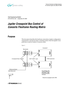 Jupiter Crosspoint Bus Control of Concerto Flexframe