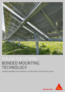 solar solutions bonded mounting technology
