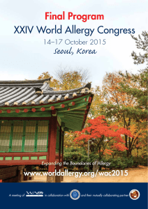 Final Program - World Allergy Organization