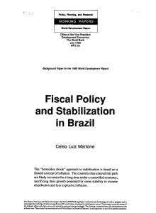 Fiscal Policy and Stabilization in Brazil