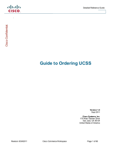 Guide to Ordering UCSS