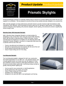 Prismatic Skylights - American Buildings Company