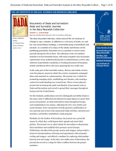 Documents of Dada and Surrealism: Dada and Surrealist Journals