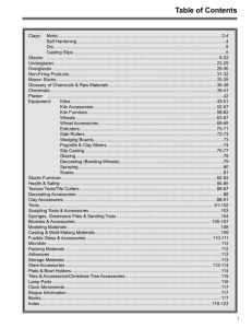 Table of Contents - Ceramic Supply Inc.