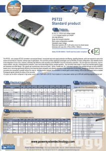 Standard product PST22 - Power System Technology