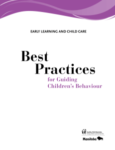 Best Practices for Guiding Children`s Behaviour
