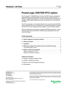 PowerLogic ION7550 RTU option