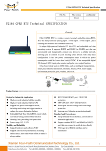 F2164 GPRS RTU Technical SPECIFICATION - Four