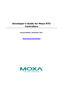 Developer`s Guide for Moxa RTU Controllers