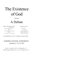 The Existence of God, A Debate - International College of the Bible