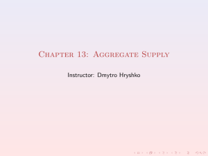 Chapter 13: Aggregate Supply