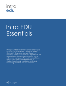 Intra™ EDU Campus Logistics Software