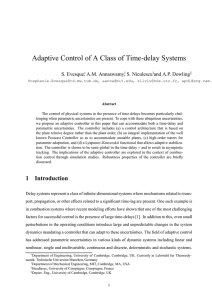 Adaptive Control of A Class of Time-delay Systems