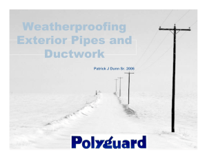 Weatherproofing Exterior Pipes and Ductwork