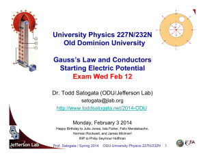 University Physics 227N/232N Old Dominion University Gauss`s