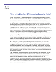 A Day in the Life of an HR Connection Specialist (Voice)