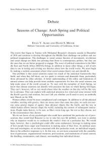 Seasons of Change: Arab Spring and Political Opportunities