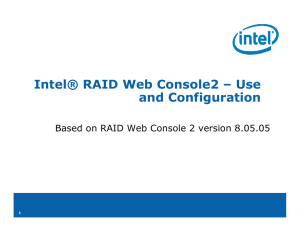 Intel® RAID Web Console2