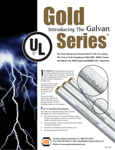 The First Galvanized Ground Rods To Be UL-Listed