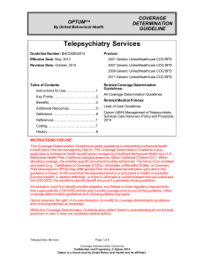 Telepsychiatry - Provider Express