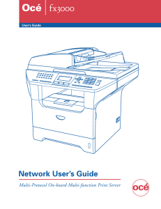 Network User`s Guide - Océ | Printing for Professionals