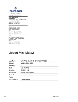 Liebert mini mate 2 installation manual