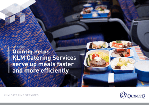 Quintiq helps KLM Catering Services serve up meals faster and