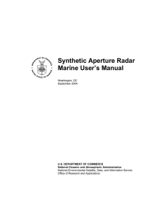 Synthetic Aperture Radar Marine User`s Manual