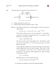 Homework RC RL Problem 2 Solution