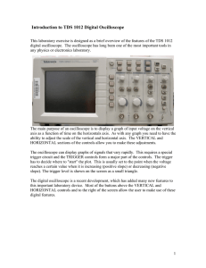 Introduction to TDS 1012 Digital Oscilloscope
