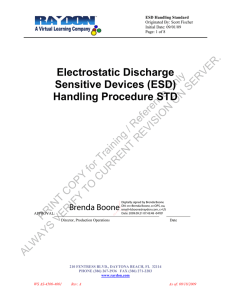 Electrostatic Discharge Sensitive Devices