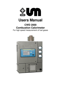 Users Manual CWD 2000 Combustion Calorimeter