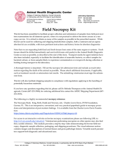 Field Necropsy Kit - Animal Health Diagnostic Center