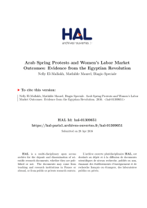 arab spring protests and women`s labor market outcomes: evidence