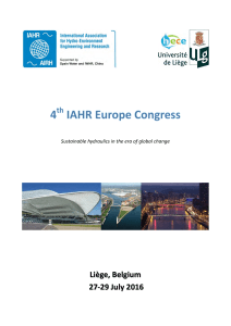 Detailed Program - 4th IAHR Europe Congress, Liege Belgium 27