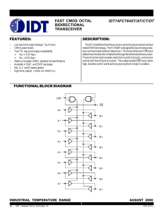 idt74fct645t/at/ct/dt fast cmos octal bidirectional transceiver