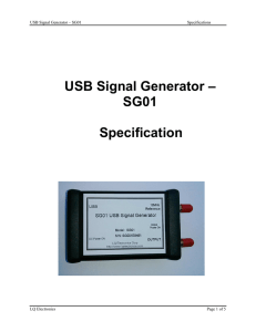 USB Signal Generator – SG01 Specification