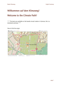 Willkommen auf dem Klimaweg! Welcome to the Climate Path!