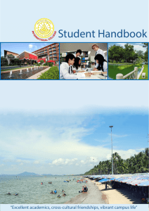 Student Handbook - Burapha University International College.