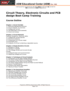 ASM Educational Center (ASM) Est. 1992 Circuit Theory, Electronic