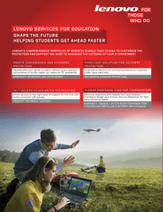 lenOVO serVices fOr educatiOn