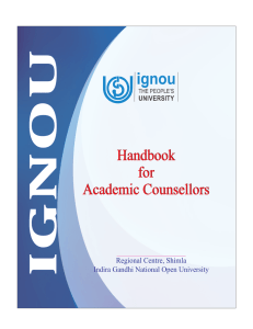 Handbook for Academic Counsellors