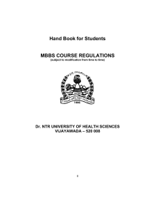regulations of MBBS degree course