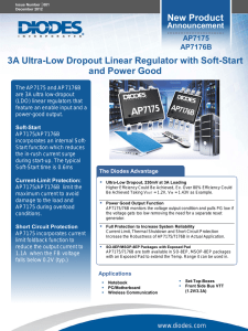 New Product 3A Ultra-Low Dropout Linear Regulator with Soft