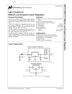 LM1117/LM1117I 800mA Low-Dropout Linear Regulator