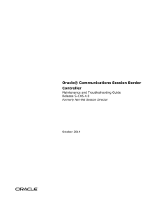 Oracle® Communications Session Border Controller