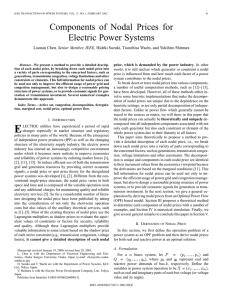 Components of nodal prices for electric power systems