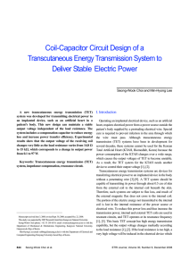 Coil-Capacitor Circuit Design of a Transcutaneous Energy